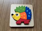 Houten Egel Puzzel, Ophalen, 2 tot 4 jaar, 10 tot 50 stukjes, Zo goed als nieuw