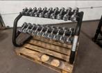 Chrome Dumbells 1kg t/m 10kg + Technogym Opbergrek, Ophalen, Gebruikt, Dumbbell