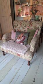 gave grote fauteuil/loveseat Cottage Style, Huis en Inrichting, Fauteuils, Ophalen, Hout, Minder dan 75 cm, Zo goed als nieuw