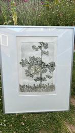 Vintage ets Willemien Holterman vogels in boom 1979, Ophalen of Verzenden