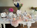 Royal Albert Blossom handpainted 1918koffie thee taart set, Ophalen, Gebruikt, Verzilverd, Porselein