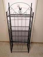 Metalen rek, brocante, 1.60 hoog, inklapbaar, Huis en Inrichting, Woonaccessoires | Etagères, Ophalen of Verzenden, Gebruikt