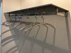 Kapstok, Rvs/metalen industrieel incl. kledinghangers, Ophalen, Zo goed als nieuw, Metaal, Wandkapstok