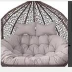 Luxe 2-persoons Egg Hangstoel - Grijs, Tuin en Terras, Ophalen, Gebruikt, Meerpersoons, Met standaard