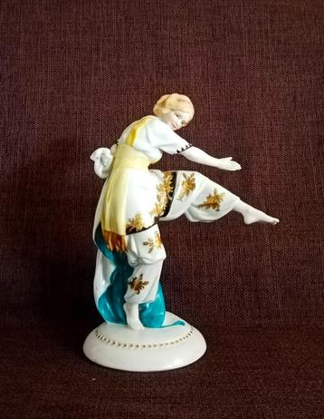 Art Deco dame, porselein. Katzhutte, jaren 30 beschikbaar voor biedingen