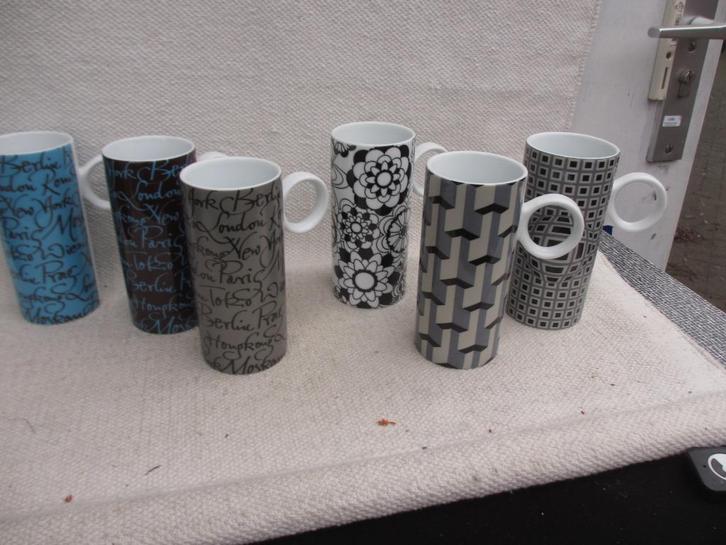 Set 6 st Könitz porselein XXL mokken NIEUW, Huis en Inrichting, Keuken | Servies, Nieuw, Kop(pen) en/of Schotel(s), Overige stijlen