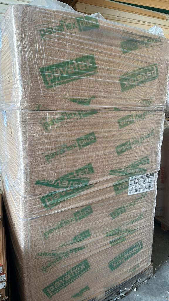 Pavaflex Plus houtvezelplaat 1220x575x180mm Rd:5,0, Doe-het-zelf en Verbouw, Isolatie en Afdichting, Nieuw, Vloerisolatie, Muurisolatie