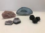 Edelstenen: Agaat, Rozenkwarts, Amethist, Zwarte Toermalijn, Ophalen of Verzenden, Mineraal