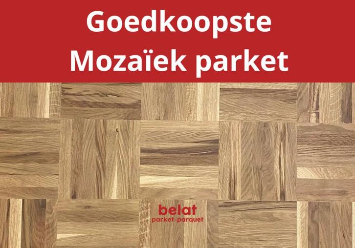 Mozaïek parket vanaf € 19.90 /m², Doe-het-zelf en Verbouw, Vloerdelen en Plavuizen, Nieuw, Parket, Hout, Minder dan 50 cm, Minder dan 10 cm
