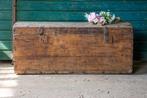 Grote houten Franse kist, Huis en Inrichting, Woonaccessoires | Kisten, Minder dan 50 cm, 100 tot 150 cm, Minder dan 50 cm, Gebruikt