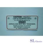 Stikker SRS airbag Mercedes-Benz SL - SLC R107 - W107 - C107, Auto-onderdelen, Ophalen of Verzenden, Nieuw, Mercedes-Benz