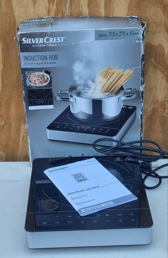 Inductiekookplaat, Witgoed en Apparatuur, Kookplaten, N, N, 3 kookzones of minder, Ophalen of Verzenden