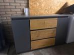 Dressoir antraciet eiken 120cm, Huis en Inrichting, Ophalen, Zo goed als nieuw, 25 tot 50 cm, 100 tot 150 cm