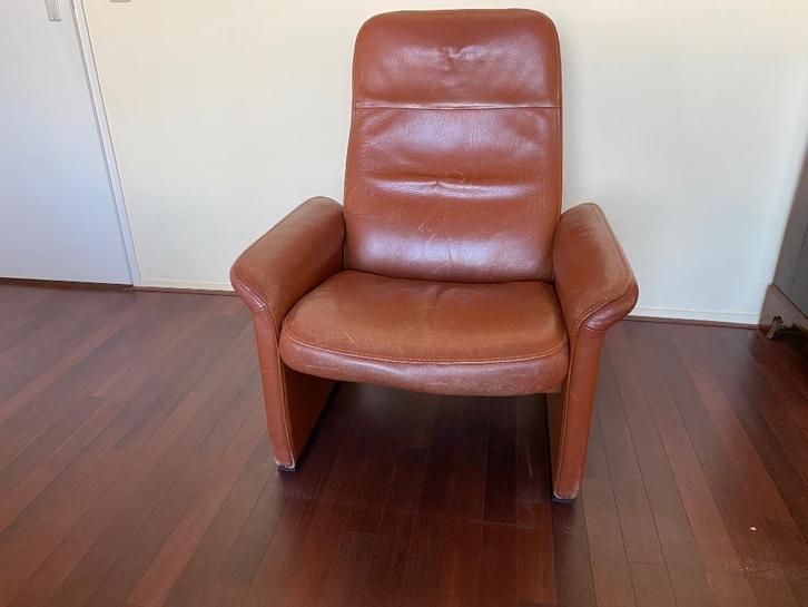 De Sede DS-50 vintage fauteuil, Huis en Inrichting, Fauteuils, Gebruikt, Leer, 75 tot 100 cm, Minder dan 75 cm, Ophalen