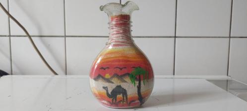 zand kunst in glazen fles, Antiek en Kunst, Kunst | Designobjecten, Ophalen of Verzenden