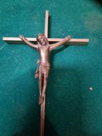 Kruisbeeld jezus crucifix messing, Ophalen of Verzenden