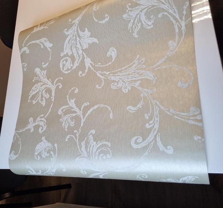Eijffinger behang goud florale patronen laatste 2 rollen, Huis en Inrichting, Stoffering | Behang, Beige, 10 tot 25 m², Ophalen of Verzenden