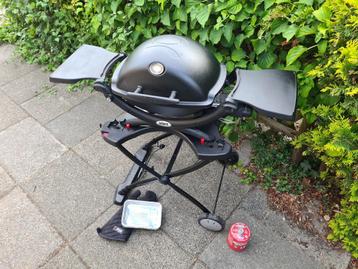 Weber Q1200 Gas BBQ elektrische ontsteking + rijdende stand