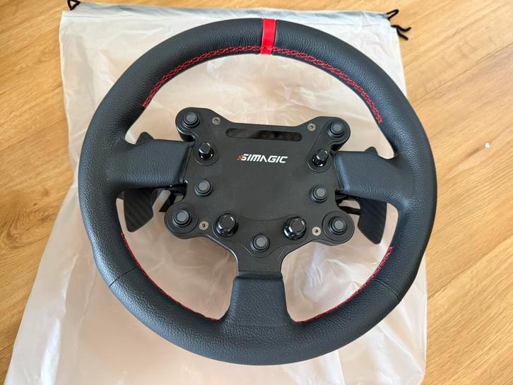 Simagic GT Sport (GTS) lederen stuurwiel, zgan met garantie, Computers en Software, Joysticks, Zo goed als nieuw, Ophalen