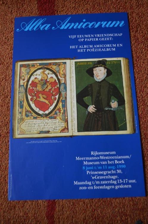 Museumtentoonstellingen op een poster Meermanno Den Haag, Verzamelen, Posters, Gebruikt, Overige onderwerpen, A1 t/m A3, Rechthoekig Staand