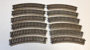 MARKLIN H0 5100 gebogen M rails 12X € 9,95 incl. verzenden beschikbaar voor biedingen