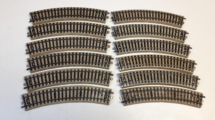 MARKLIN H0 5100 gebogen M rails 12X € 9,95 incl. verzenden, Hobby en Vrije tijd, Modeltreinen | H0, Gebruikt, Rails, Wisselstroom