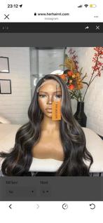Real human hair wig, Ophalen of Verzenden, Zo goed als nieuw, Pruik of Haarverlenging