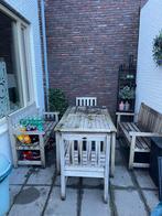 Gratis houten tuinset, Ophalen