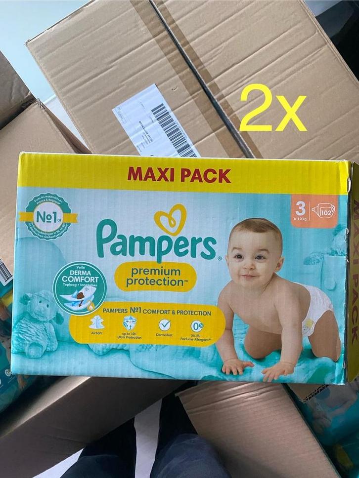 Pampers Premium Protection Maat 3 - 2x102 stuks, Kinderen en Baby's, Overige Kinderen en Baby's, Nieuw, Ophalen