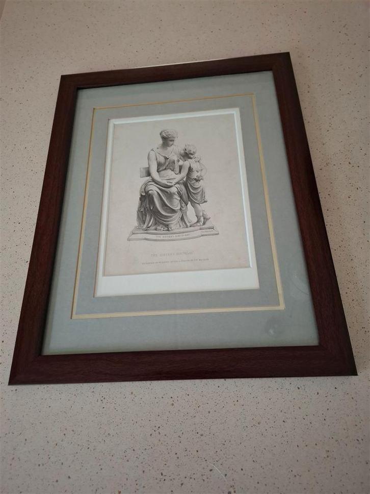 The Sisters Birthday, door William Callio Roffe, Antiek en Kunst, Kunst | Etsen en Gravures, Ophalen of Verzenden