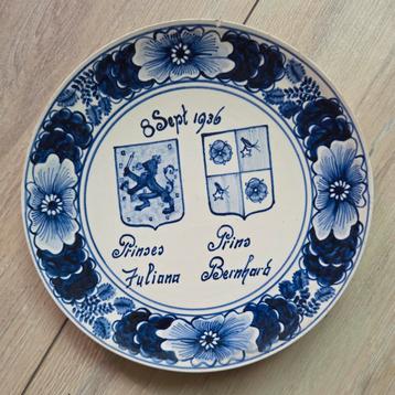 Juliana & Bernard Verloving Herdenkingsbord Aurora Workum beschikbaar voor biedingen