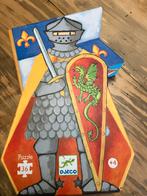 Djeco Puzzel - Ridders en Draak - 36 Stukjes, 10 tot 50 stukjes, Ophalen of Verzenden, Zo goed als nieuw, Van hout