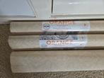3 rollen ORANGE  beige- creme BEHANG á 10 m lang 1 m breed, Ophalen, Minder dan 10 m², Beige