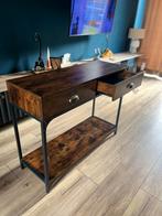 Industrieel houten sidetable met lades, Huis en Inrichting, Tafels | Sidetables, Ophalen, 100 tot 150 cm, Zo goed als nieuw, 25 tot 50 cm