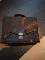 Bruine leren tas, Gebruikt, Minder dan 30 cm, Bruin, Aktetas of Boekentas