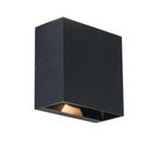 Lutec wandlamp buiten Gemini zwart 10W zwart, Tuin en Terras, Buitenverlichting, Minder dan 50 watt, Wandlamp, Waterbestendig