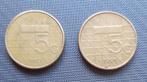 5 gulden muntstukken 19990 en 1991, Postzegels en Munten, Munten | Nederland, Ophalen, Koningin Beatrix, 5 gulden, Losse munt
