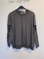 Grijze sweater zwarte print parels M - 46/48 Only C. nieuw!, Kleding | Dames, Grote Maten, Trui of Vest, Nieuw, Ophalen of Verzenden