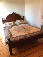 Romantisch tweepersoons bed - Vranse Gans, Ophalen, Gebruikt, Bruin, 210 cm