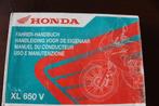 Honda XL650V 2002 ? handleiding fahrer handbuch XL 650 V, Motoren, Handleidingen en Instructieboekjes, Ophalen of Verzenden, Honda