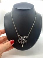R605 Prachtig zilveren art nouveau collier TEKA, Sieraden, Tassen en Uiterlijk, Antieke sieraden, Verzenden, Zilver, Ketting