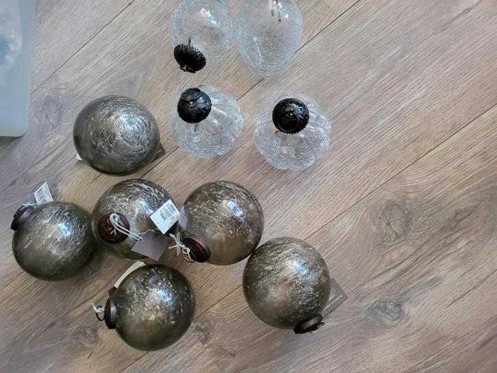 10 nieuwe handgemaakte glazen kerstballen, Diversen, Kerst, Nieuw, Ophalen