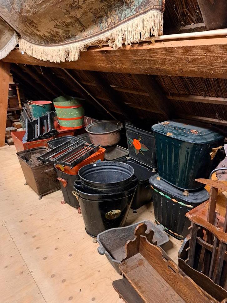 Houtbak /turfbak, Antiek en Kunst, Antiek | Koper en Brons, Ophalen