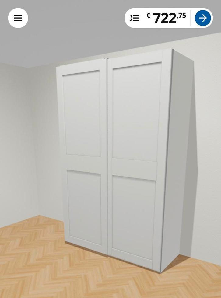 IKEA PAX kledingkast - 150cm schuifdeuren GRIMO, Huis en Inrichting, Kasten | Kledingkasten, Gebruikt, 200 cm of meer, 150 tot 200 cm