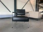 2 Showmodel Design on Stock Spunk fauteuil zwart leer Stoel, Huis en Inrichting, Fauteuils, Ophalen of Verzenden, 50 tot 75 cm