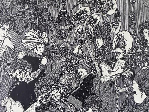 Aubrey Beardsley - Blokdruk 1901, Originele prent, Burlesque, Antiek en Kunst, Kunst | Litho's en Zeefdrukken, Verzenden