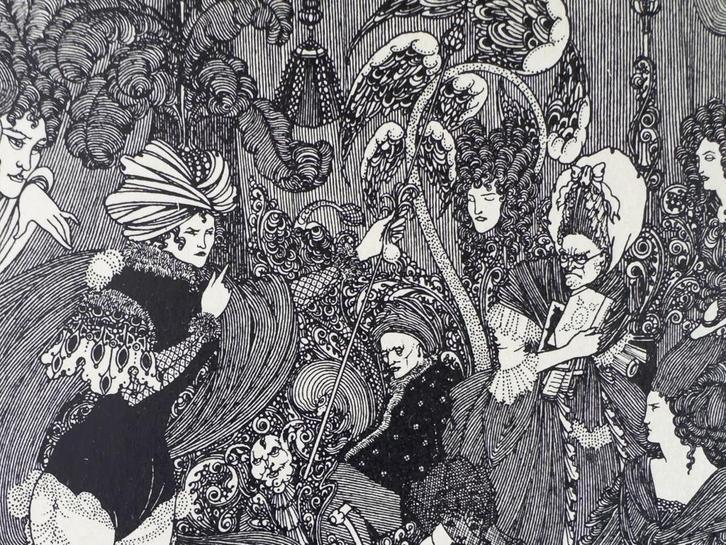 Aubrey Beardsley - Blokdruk 1901, Originele prent, Burlesque, Antiek en Kunst, Kunst | Litho's en Zeefdrukken, Verzenden