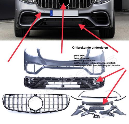 Mercedes 63 amg facelift set (c253), Auto-onderdelen, Carrosserie en Plaatwerk, Bumper, Mercedes-Benz, Voor, Gebruikt, Ophalen of Verzenden