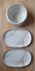 2 porseleinen serveerschalen + 1 schaal/ kom Ville 'd Orange, Ophalen of Verzenden, Overige stijlen, Porselein, Schaal of Schalen