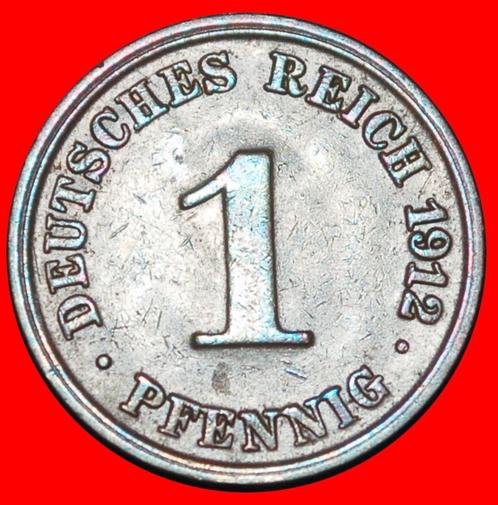 Ⰶ EAGLE (1890-1916): GERMANY 1 PFENNIG 1912J HAMBURG!, Postzegels en Munten, Munten | Europa | Niet-Euromunten, Losse munt, Duitsland